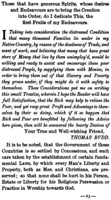 Thomas Budd book forward